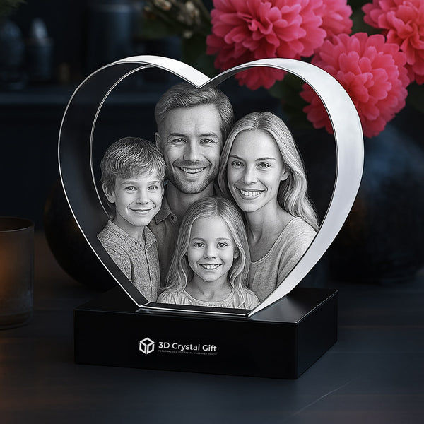 3D Crystal Heart for Birthdays