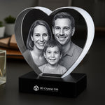 3D Crystal Heart for Birthdays