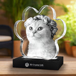 3D Crystal Cat Paw Prints