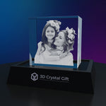 3D Crystal Photo Square Mother's Day Gift