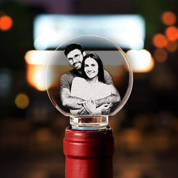 Crystal Bottle Stopper Circle