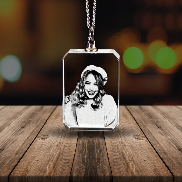 Crystal Necklace Rectangle