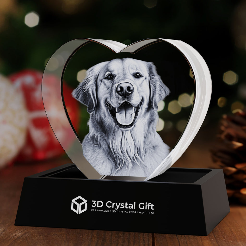 Personalized 3D Pet Photo Crystal | Personalized Laser Engraved Dog ...