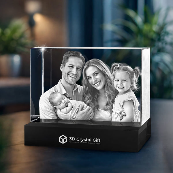 3D Crystal Photo Cube for Mom