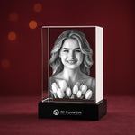 3D Crystal Portrait for Christmas