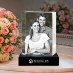 3D crystal gift with a photo of a couple