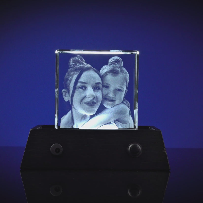 3D Crystal Photo Square Video