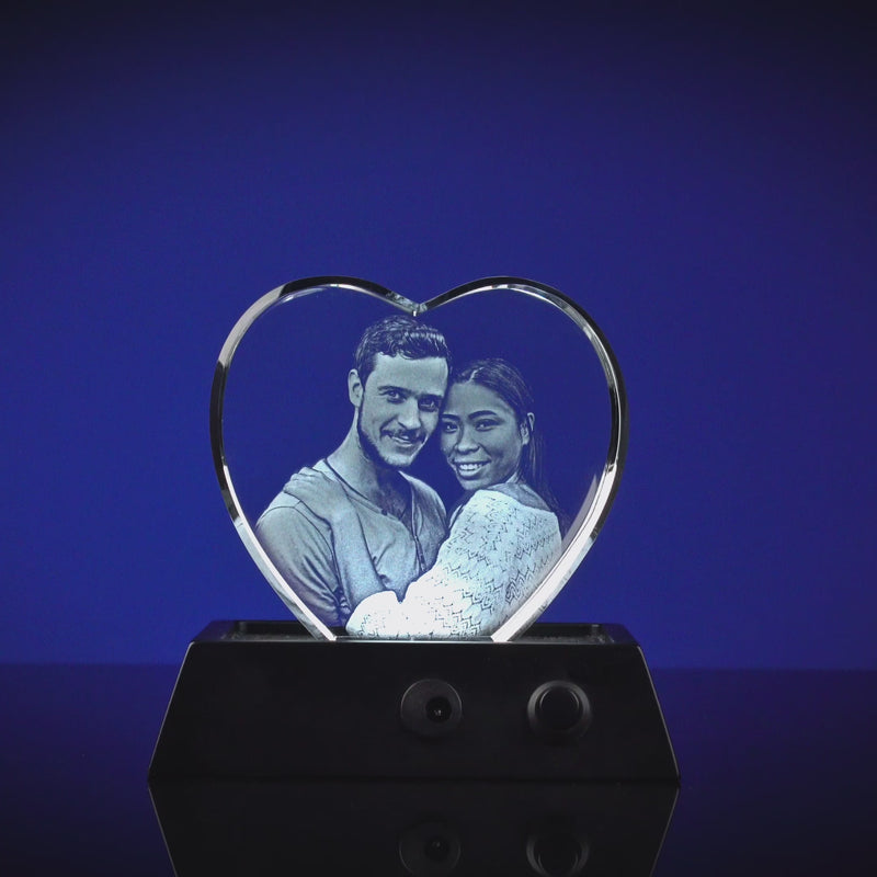 3D Crystal Photo Heart Video