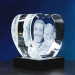 3D Crystal Photo Heart